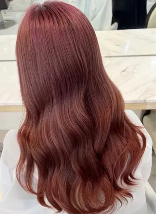 ロング カラー Euphoria新宿店所属・新宿/透明感カラー/ 縮毛矯正/SHOKIのヘアスタイル