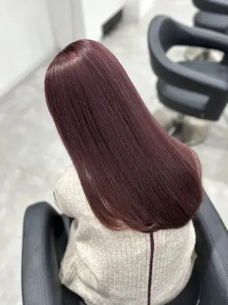セミロング カラー 🍒ワイン系 ウルフカット🍒拓未のヘアスタイル