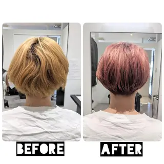 ショート カラー パーマ ヘアアレンジ 心斎橋難波本店 店長 THE ECT 中尾のヘアスタイル