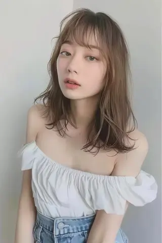 セミロング カラー 【丁寧な施術】 似合せカラーYUTOのヘアスタイル