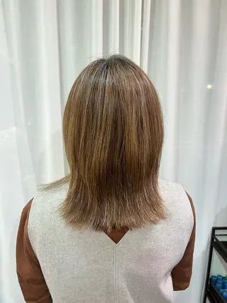 セミロング カラー パーマ ヘアアレンジ gimmick 自由が丘所属・原中 亮汰のヘアスタイル