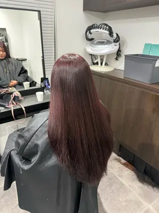 ロング カラー ヘアアレンジ 💗暖色特化ピンク/ 赤髪💗HARUNAのヘアスタイル