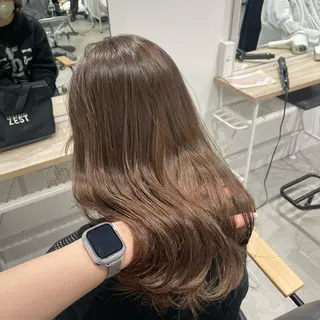 カラー クルミ/ 💕ワンホンネイルのネイルデザイン