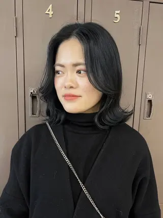 ミディアム パーマ/オリーブ/ 酸性ストレート/ゆなのヘアスタイル