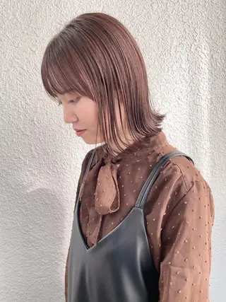 ミディアム カラー ボブ/レイヤー 🌟梅田盛一🌟のヘアスタイル
