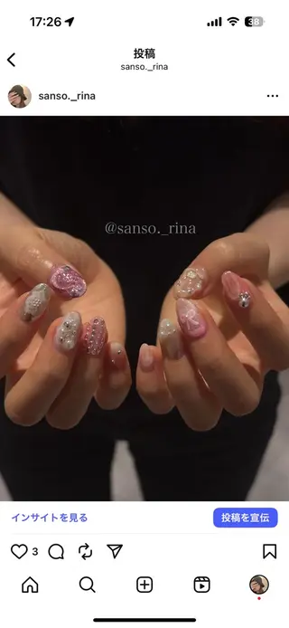 ネイル nuu 栄所属・早川 里奈のネイルデザイン