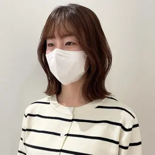 ミディアム カラー ベージュ🤎透明感 カラー🤎anriのヘアスタイル