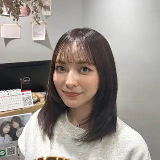 ミディアム Lien by kiitos所属・韓国ヘア×レイヤー カット/上田丈也のヘアスタイル