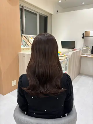 セミロング カラー YUUKI/艶カラー レイヤーカットのヘアスタイル