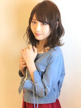 ミディアム カラー ディレクター ノナカのヘアスタイル