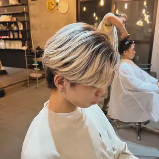 ミディアム カラー メンズ センターパート職人 店長/TSUBASAのヘアスタイル