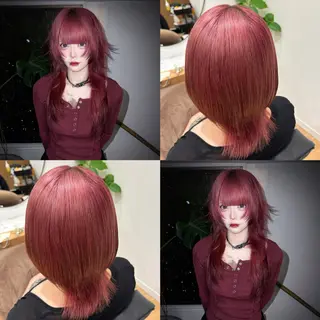 カラー 🍎ピンク、レッド系 暖色カラー🍎あやかのヘアスタイル