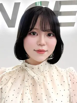 ミディアム カラー ヘアアレンジ 韓国ボブ・ウルフ🤍 縮毛矯正🤍ひかりのヘアスタイル