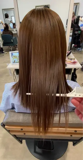 ロング パーマ AngeBay.NaHa所属・饒平名 知也のヘアスタイル