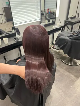 ロング カラー ヘアアレンジ 💗暖色特化ピンク/ 赤髪💗HARUNAのヘアスタイル