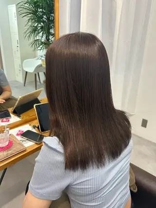 セミロング カラー 後藤紗英/髪質改善 /オリーブベージュのヘアスタイル