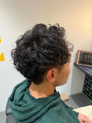 ショート パーマ メンズ 道越 裕人のヘアスタイル