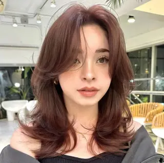 セミロング カラー sunvalley所属・白髪染め 解決‼️のヘアスタイル