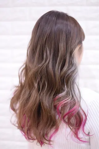 ミディアム カラー ハイトーンカラー RYUのヘアスタイル