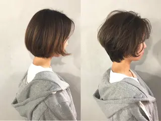 ショート カラー ボブ/ショート/ 白髪染め/メンズ葛西のヘアスタイル