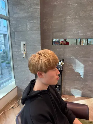 ショート カラー メンズ メンズ特化/ センターパート/八谷のヘアスタイル