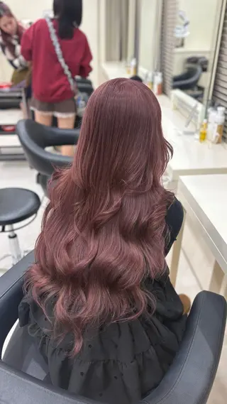 ロング 💗暖色カラー💗 ツヤ髪💗Mayaのヘアスタイル