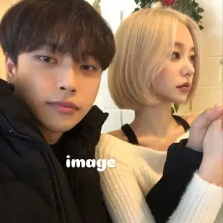 ミディアム カラー メンズ ぱっつんボブ☆メンズ カットYUTOのヘアスタイル