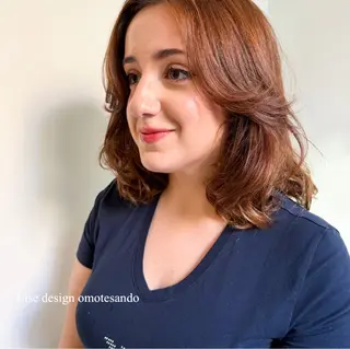 ミディアム カラー パーマ ヘアアレンジ メンズ 表参道Lise おおいしおりのヘアスタイル