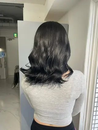 ミディアム カラー ハイトーン/ボブ /HBL/AYUNAのヘアスタイル