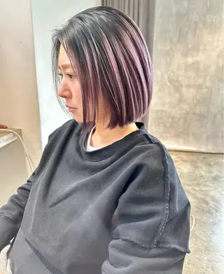 ミディアム カラー ✨艶ブリーチカラー ✨四ノ宮裕己のヘアスタイル