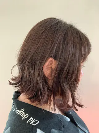 ミディアム カラー パーマ ヘアアレンジ 加藤 綾華のヘアスタイル