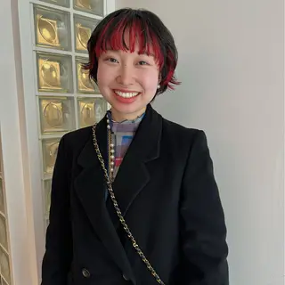 ショート カラー ヘアアレンジ 🌐サトウ リョウ🌐のヘアスタイル