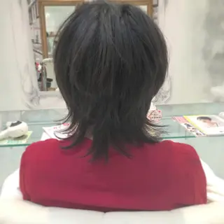 ショート ミディアム カラー パーマ 藤井 廉のヘアスタイル