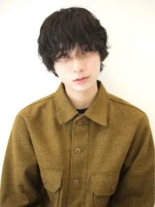 ミディアム パーマ メンズ メンズカット/ スパイキーショートのヘアスタイル