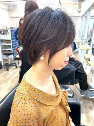 ショート カラー lab.by ioe中崎店所属・中北篤志 ショートボブのヘアスタイル