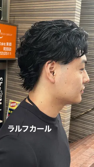 ショート カラー パーマ メンズ メンズカット メンズパーマヤマザキのヘアスタイル