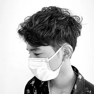ショート パーマ メンズ cotton 松本店所属・cotton松本店 たかゆきのヘアスタイル