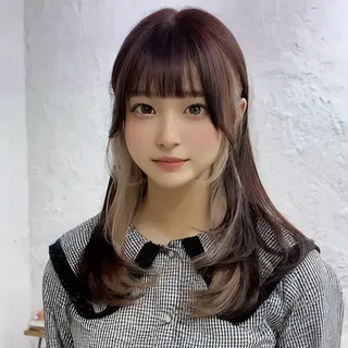 ロング カラー インナーカラー/レイ ヤーカット♡/マキシのヘアスタイル