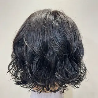 ショート パーマ 朝が楽になる艶髪縮毛 ✨中稲明梨のヘアスタイル