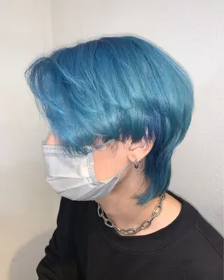 カラー メンズ [渋谷ブリーチ] 玲弥のヘアスタイル