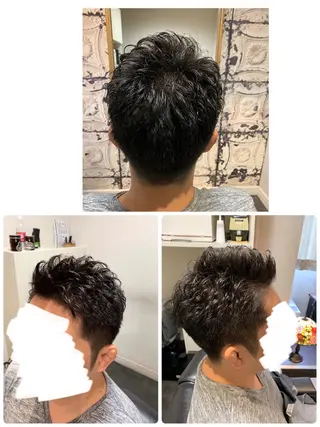 ショート パーマ メンズ LAVIE NEW STANDARD BARBER 秋葉原/神田店所属・LAVIE 秋葉原店のヘアスタイル