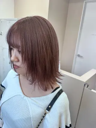 ミディアム カラー 韓国ヘア nanahaのヘアスタイル