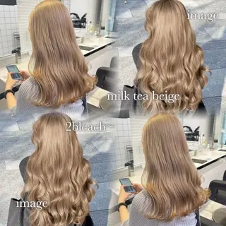 ロング カラー ハイトーン/ダブルカ ラー/RINKA🎀のヘアスタイル