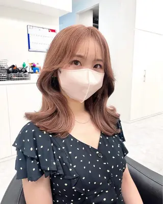 ミディアム RIKO👼🏻💓 韓国ガーリーのヘアスタイル