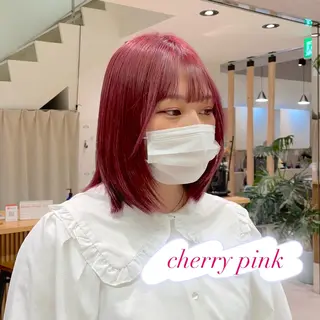 ミディアム カラー ピンクカラー🎀/ ミルクティー🍼花音のヘアスタイル