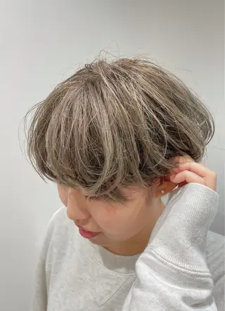 ショート カラー kyon.hair 韓国カットカラーのヘアスタイル