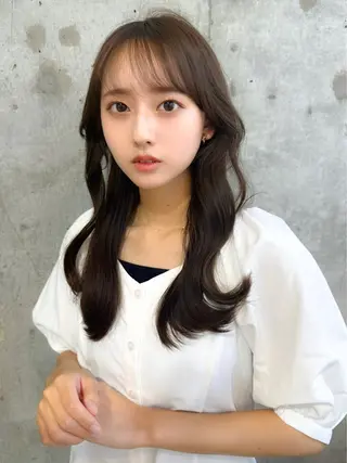 セミロング カラー 髪質改善サロン Sea shinjuku 新宿南口【シー シンジュク】所属・髪質改善/韓国ヘア レイヤー/新宿/ロミのヘアスタイル