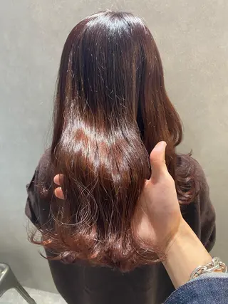 セミロング カラー 🥇ブリーチ無し 透明感🥇佐藤のヘアスタイル