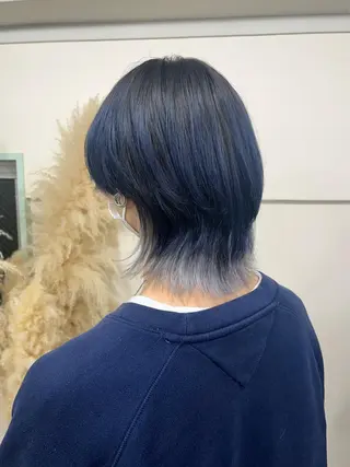 ミディアム ☀️コミヤマミユ☀️ /パーマ/ハイトーンのヘアスタイル