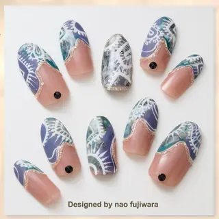 メンズ ネイル 藤原 奈緒のネイルデザイン